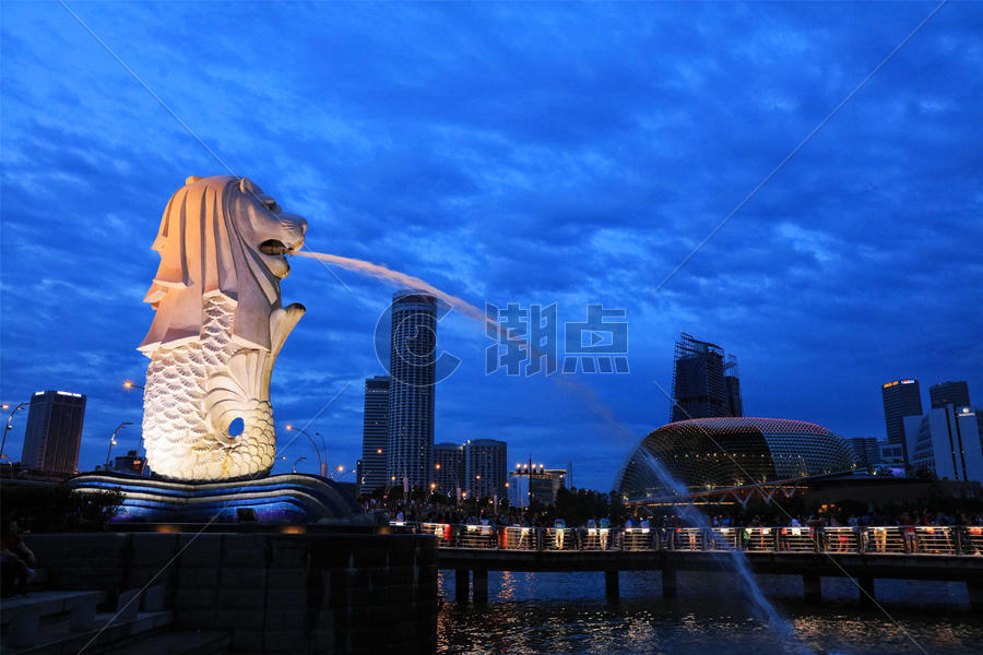新加坡地标鱼尾狮图片素材免费下载