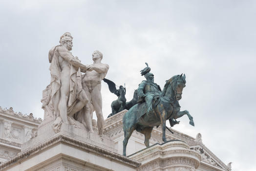 意大利罗马威尼斯广场雕像图片素材免费下载
