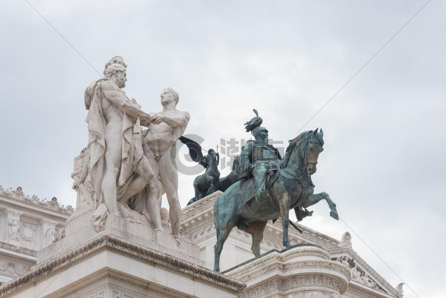意大利罗马威尼斯广场雕像图片素材免费下载