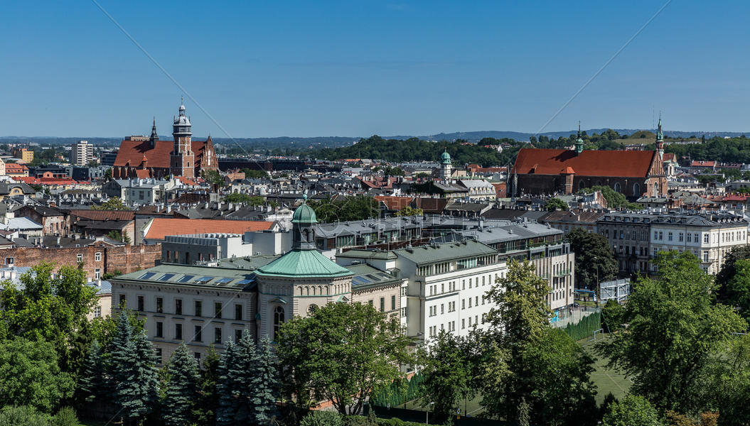欧洲历史文化名城波兰克拉科夫城市风光图片素材免费下载