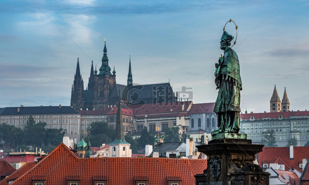 捷克布拉格著名旅游景点布拉格城堡图片素材免费下载