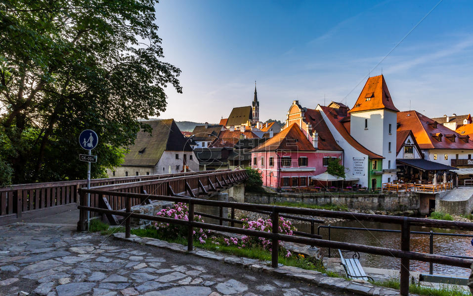 捷克著名旅游目的地克鲁姆鲁夫CK小镇图片素材免费下载