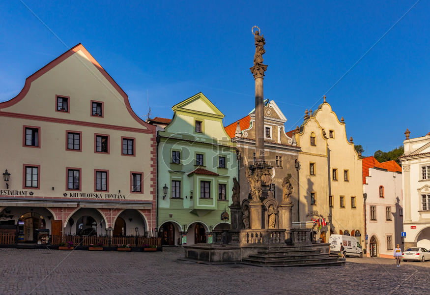 捷克著名旅游胜地克鲁姆鲁夫斯沃诺斯基广场图片素材免费下载