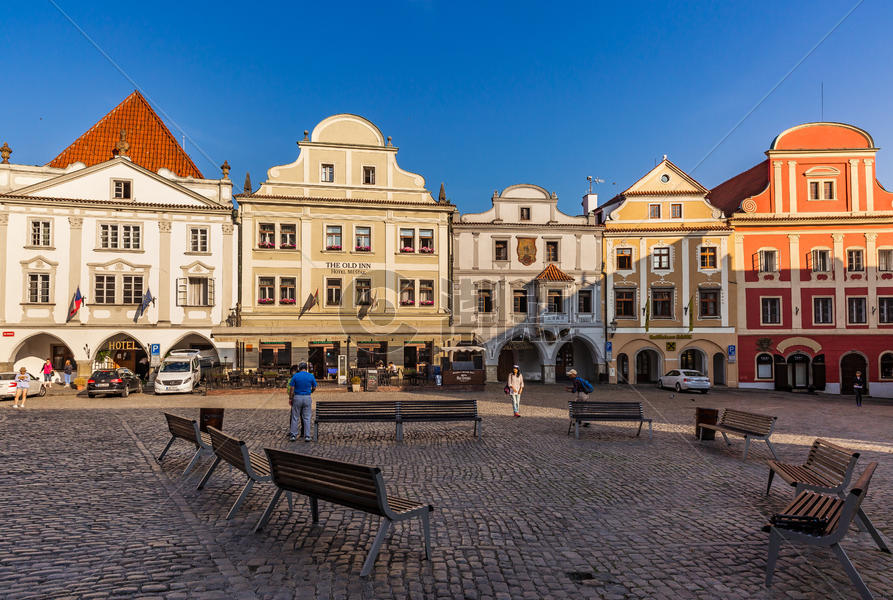 捷克著名旅游胜地克鲁姆鲁夫斯沃诺斯基广场图片素材免费下载