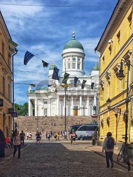 芬兰赫尔辛基著名景点白色大教堂图片素材免费下载