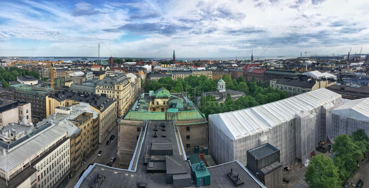 芬兰赫尔辛基城市风光全景图图片素材免费下载