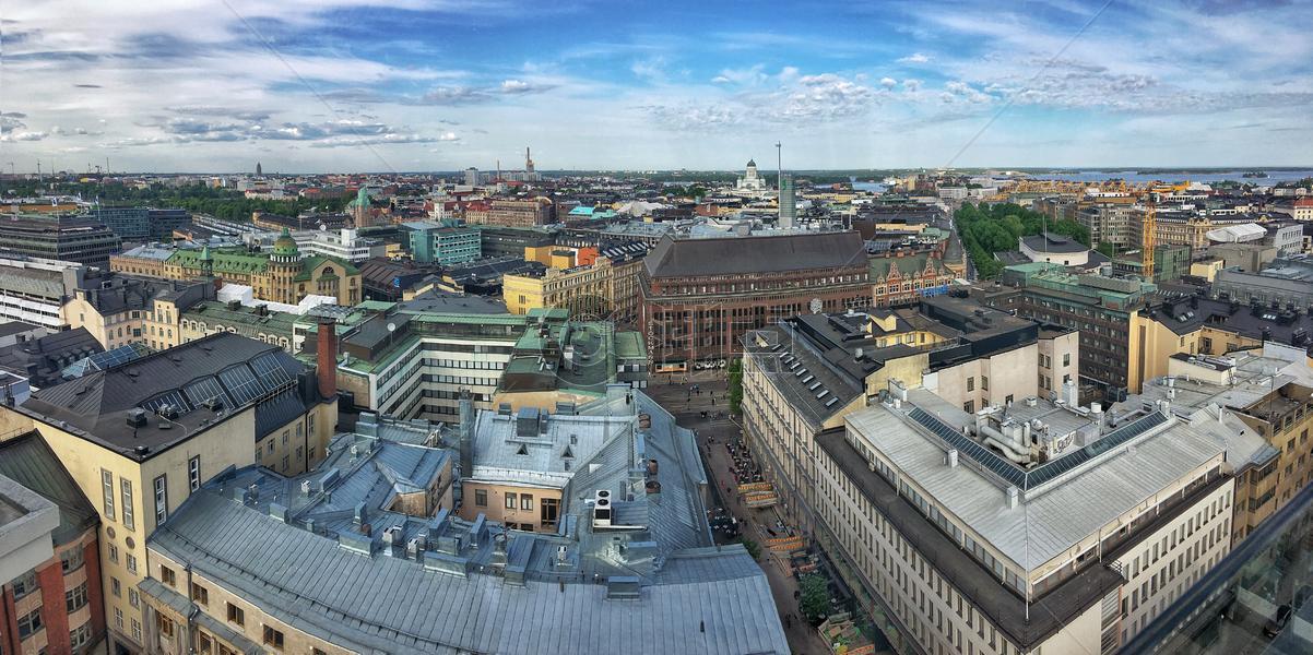芬兰赫尔辛基城市风光全景图图片素材免费下载