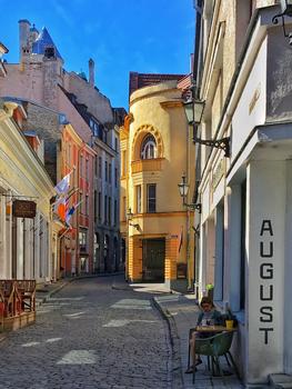 爱沙尼亚塔林老城街景图片素材免费下载
