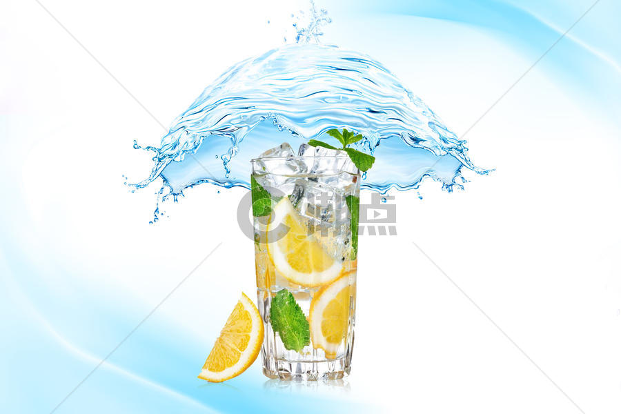 夏季冰镇柠檬果汁创意图图片素材免费下载