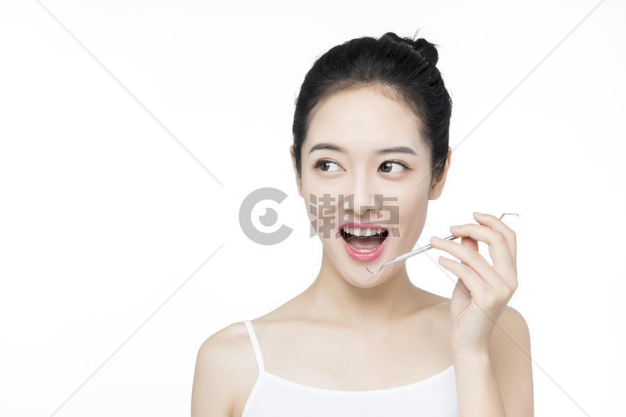 口腔牙齿美白护理女性图片素材免费下载