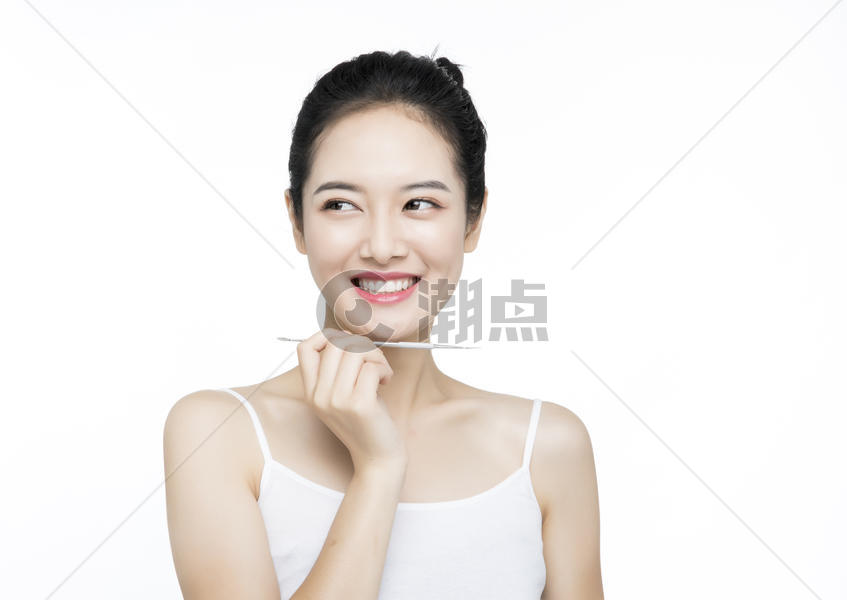 口腔牙齿美白护理女性图片素材免费下载