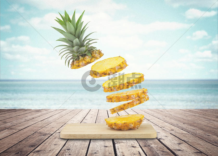 夏日菠萝背景图片素材免费下载