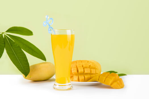 夏季新鲜芒果芒果汁图片素材免费下载