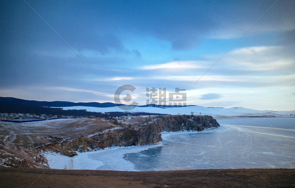 冬季苍凉的贝加尔湖风光图片素材免费下载