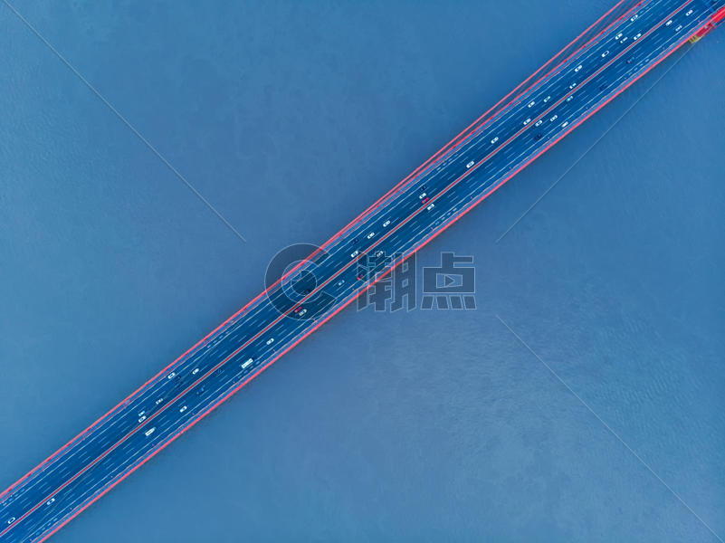 俯瞰武汉长江鹦鹉洲大桥图片素材免费下载