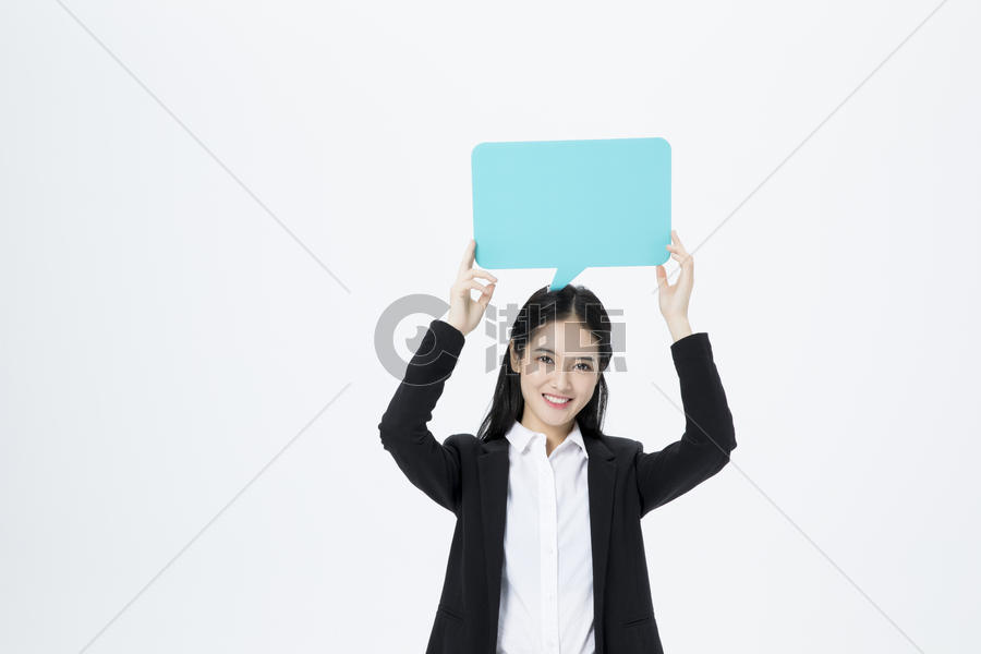 商务女性对话框图片素材免费下载