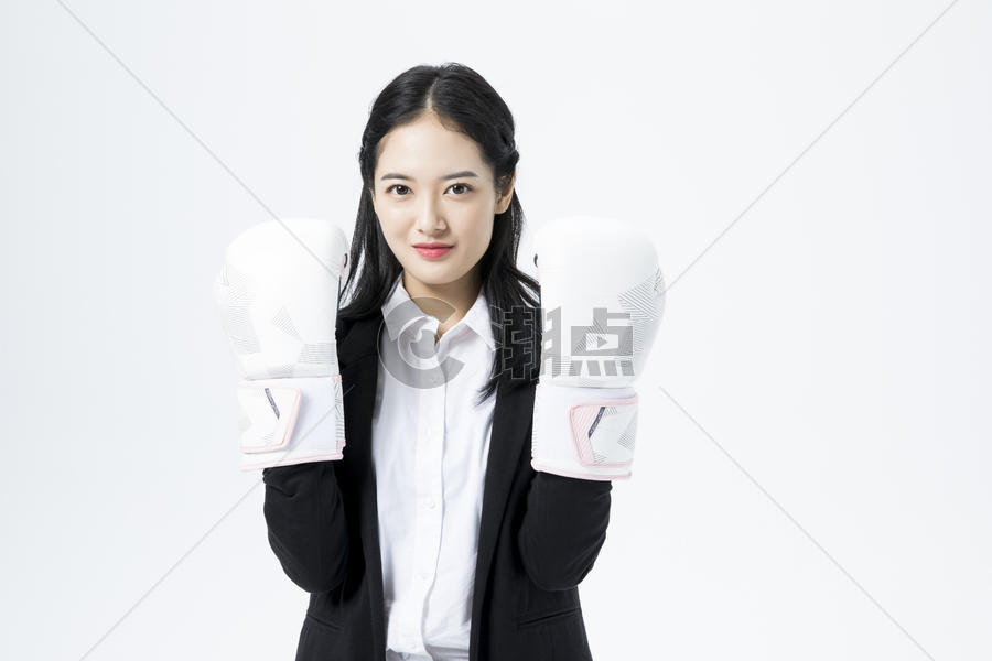 商务女性力量拳击图片素材免费下载