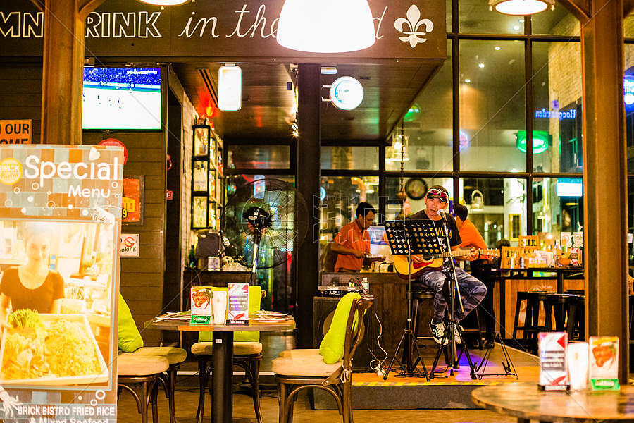 曼谷夜市酒吧图片素材免费下载