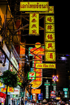曼谷唐人街夜景图片素材免费下载