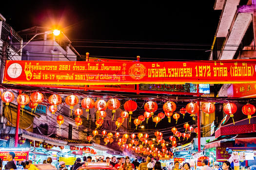 曼谷唐人街元宵节图片素材免费下载