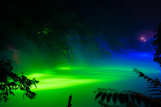 河南云台山夜景图片素材免费下载