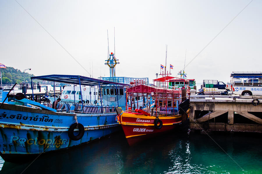 苏梅岛渔船图片素材免费下载