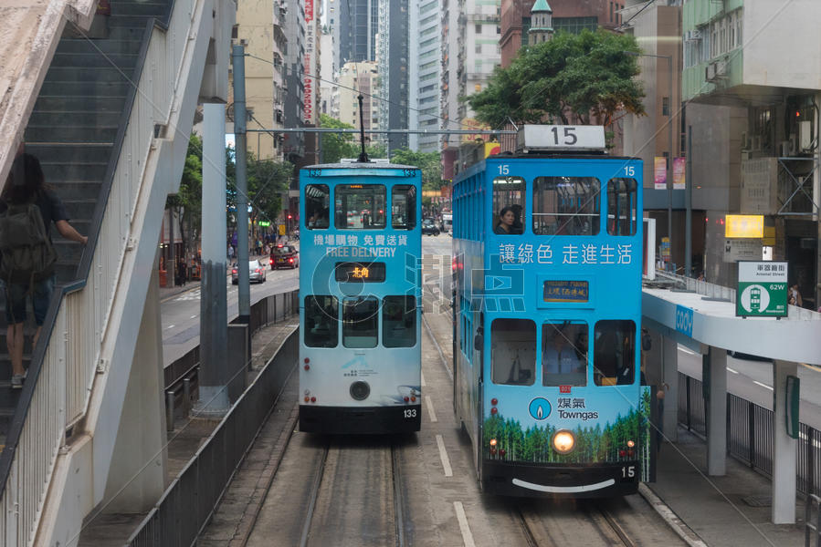 香港街头叮叮车图片素材免费下载