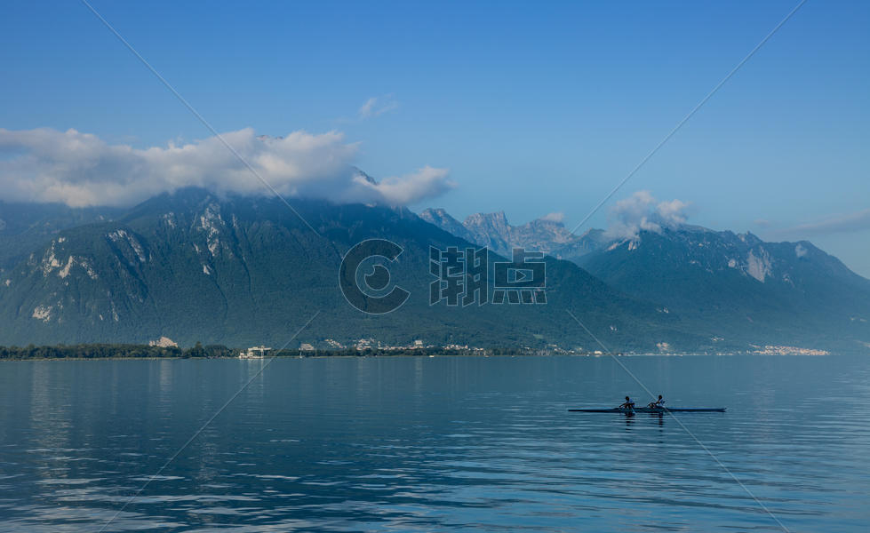 瑞士著名旅游目的地日内瓦湖图片素材免费下载