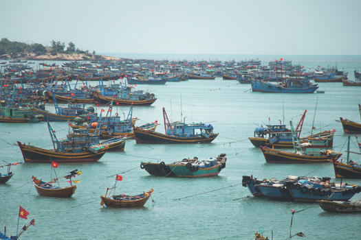 越南美奈渔港图片素材免费下载