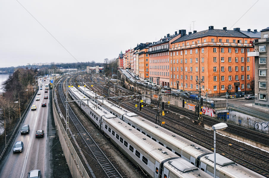 瑞典斯德哥尔摩铁路列车图片素材免费下载