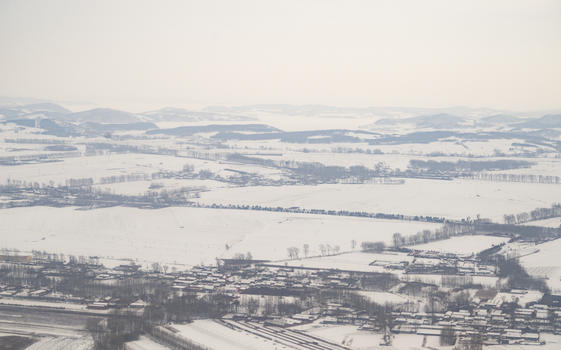 航拍吉林长春雪景图片素材免费下载