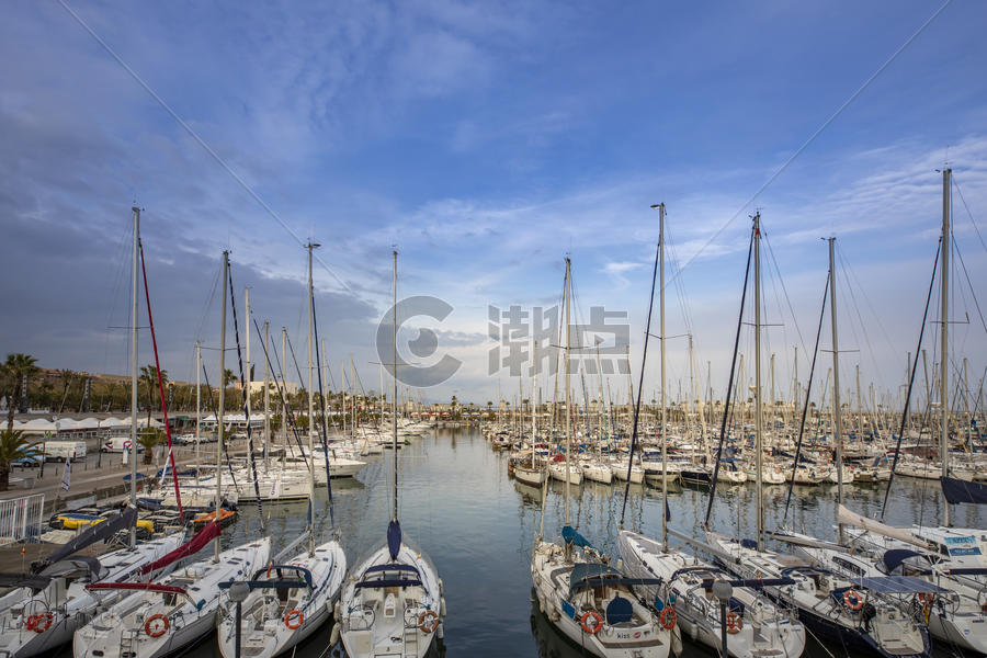 巴塞罗那港口风光图片素材免费下载