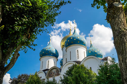 俄罗斯谢尔盖耶夫镇修道院图片素材免费下载