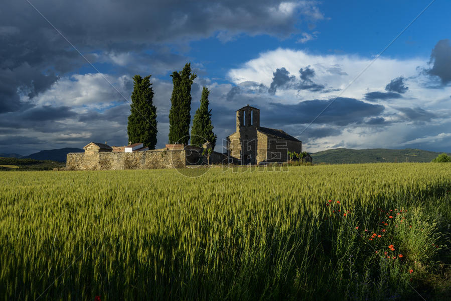 西班牙阿拉贡地区格劳斯乡村景色图片素材免费下载