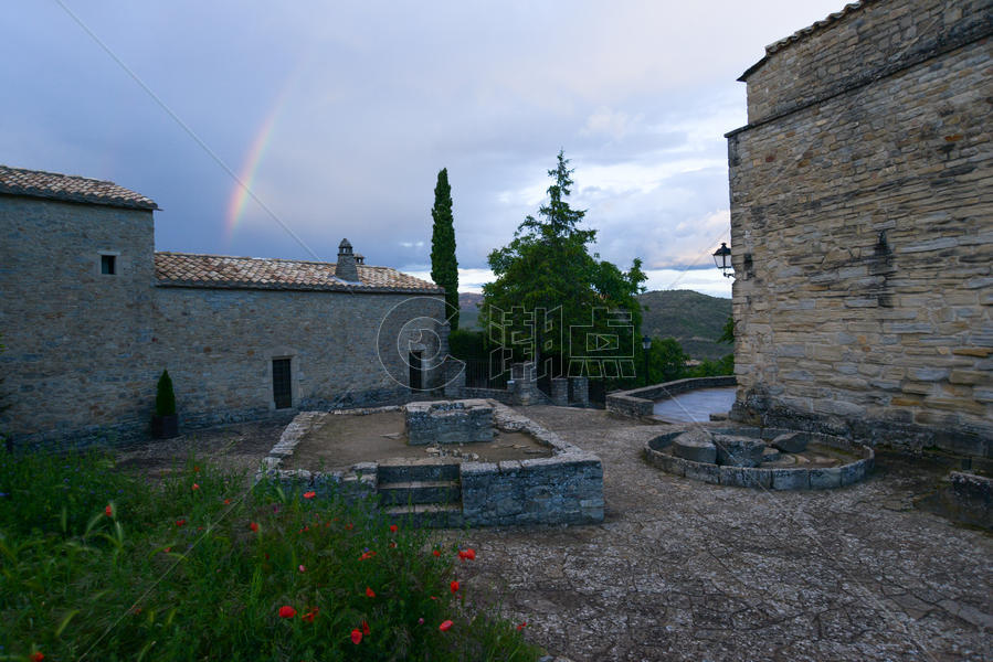 西班牙阿拉贡地区中世纪古村落伊莎贝拉村图片素材免费下载