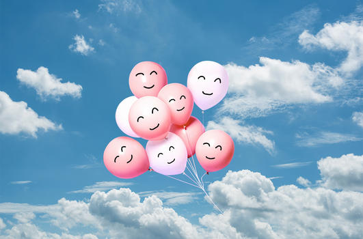 微笑气球图片素材免费下载