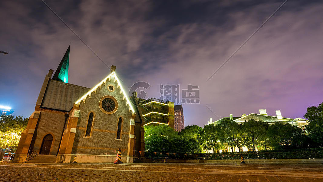 上海外滩源城市风光夜景图片素材免费下载