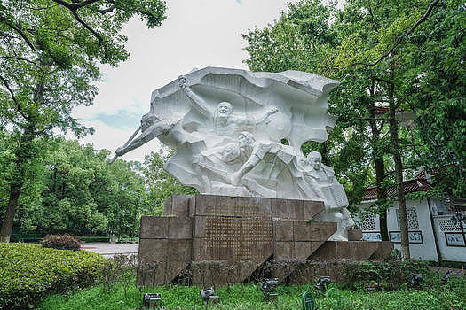温州江心屿抗战雕塑图片素材免费下载