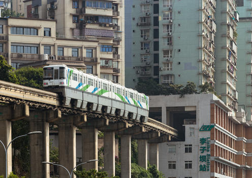 重庆市轨道交通李子坝站图片素材免费下载