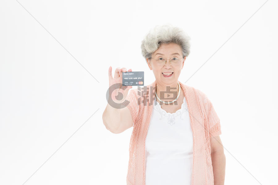 老年奶奶信用卡图片素材免费下载