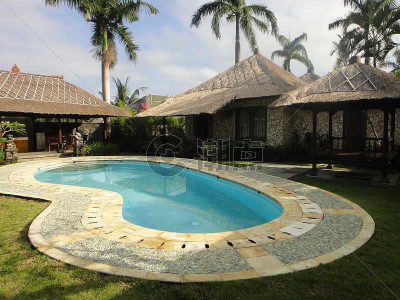 巴厘岛的度假村游泳池图片素材免费下载