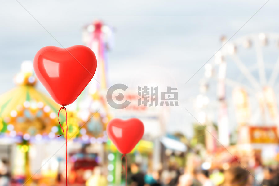 七夕情人节心形气球图片素材免费下载