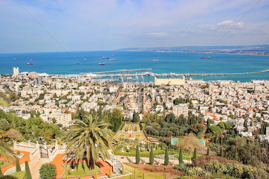 以色列港口城市海法图片素材免费下载