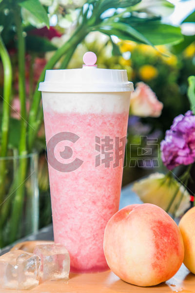 桃子水果饮料图片素材免费下载