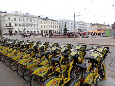 国外共享单车芬兰赫尔辛基街景图片素材免费下载