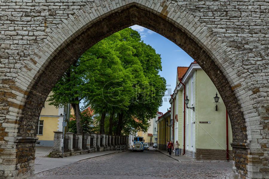 北欧爱沙尼亚首都塔林老城旅游风光图片素材免费下载