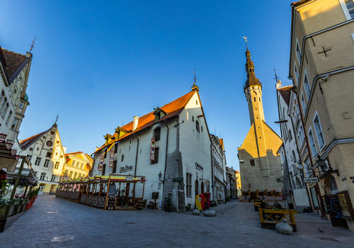 爱沙尼亚首都塔林老城广场图片素材免费下载