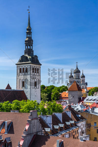 爱沙尼亚首都塔林中世纪老城市风光图片素材免费下载