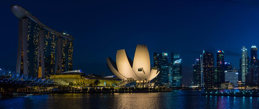 新加坡夜景图片素材免费下载