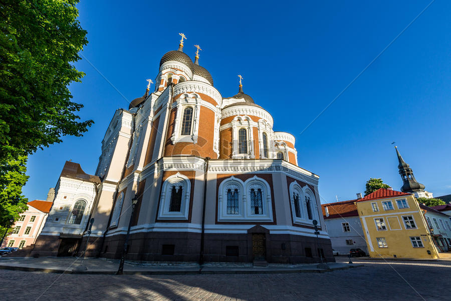 爱沙尼亚塔林老城著名景点圣尼古拉教堂图片素材免费下载